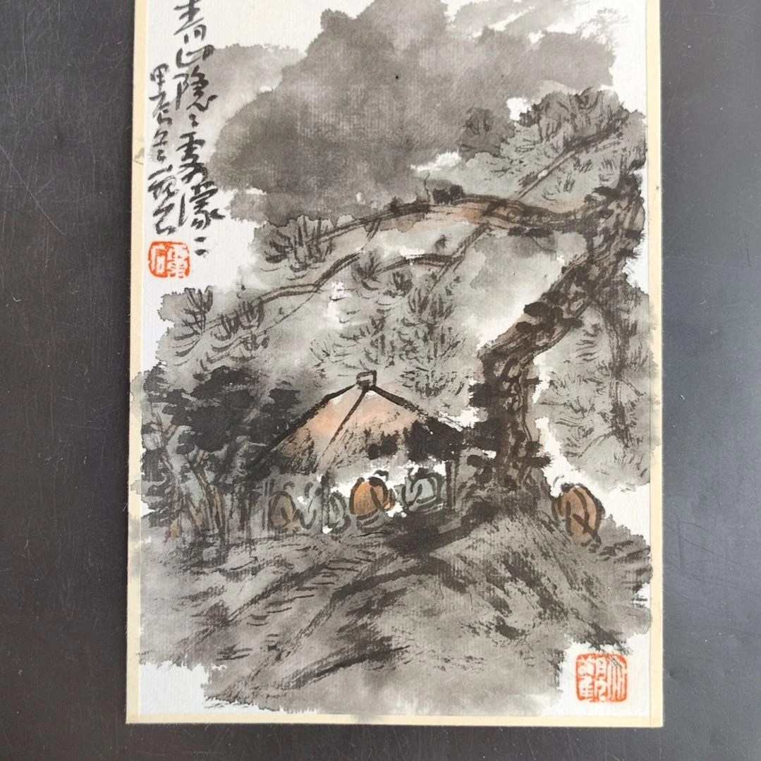 国画鑫*斋丑石水墨小品画