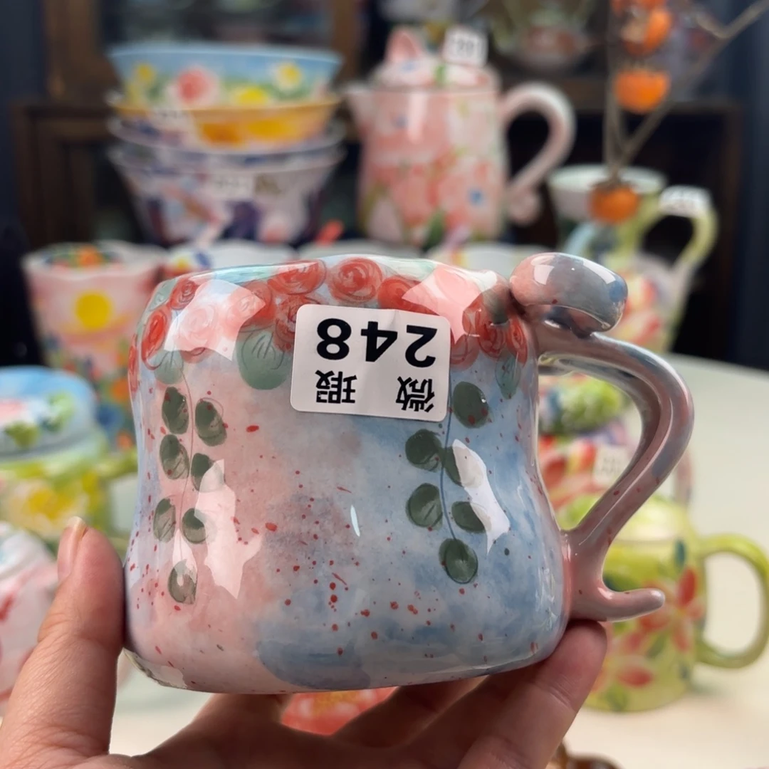 景德镇手绘高温釉下彩陶瓷茶具
