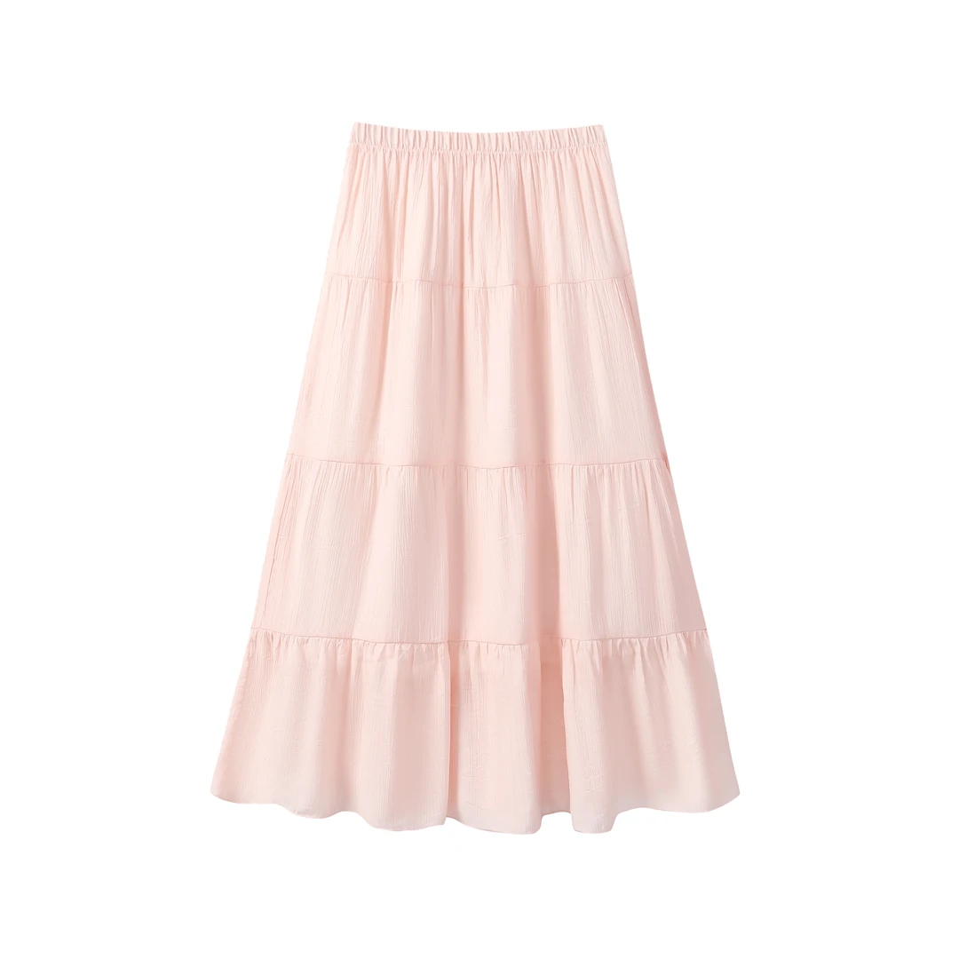 【春季新品】马克华菲女装百搭早春休闲气质半身裙 F51028A499