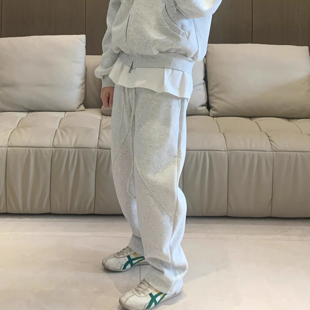 【JYEPRINCE李素景】秋冬时尚阔腿男士抽绳宽松休闲卫裤百搭弯刀裤