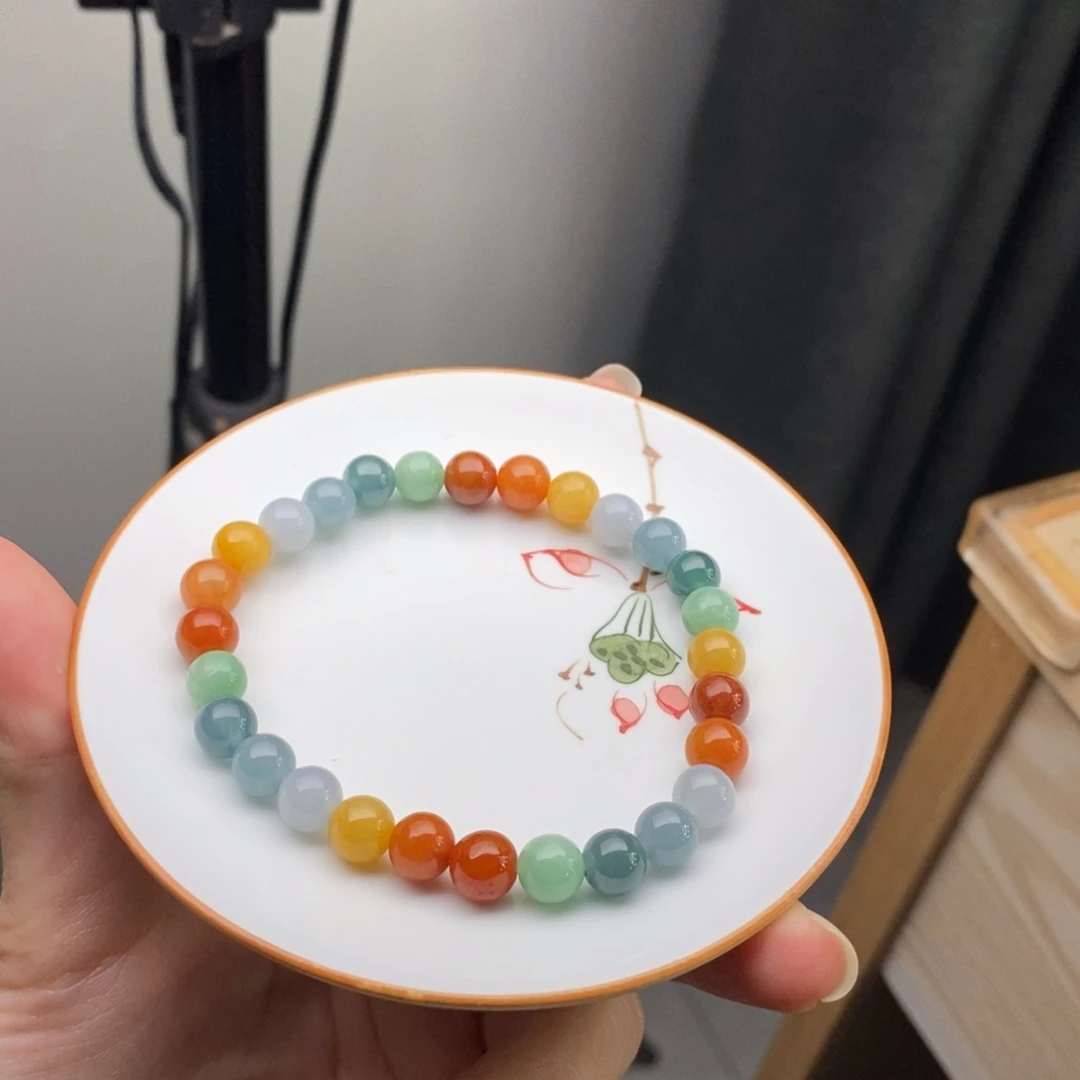 未镶嵌手链翡翠翡翠y1653 卡7.2