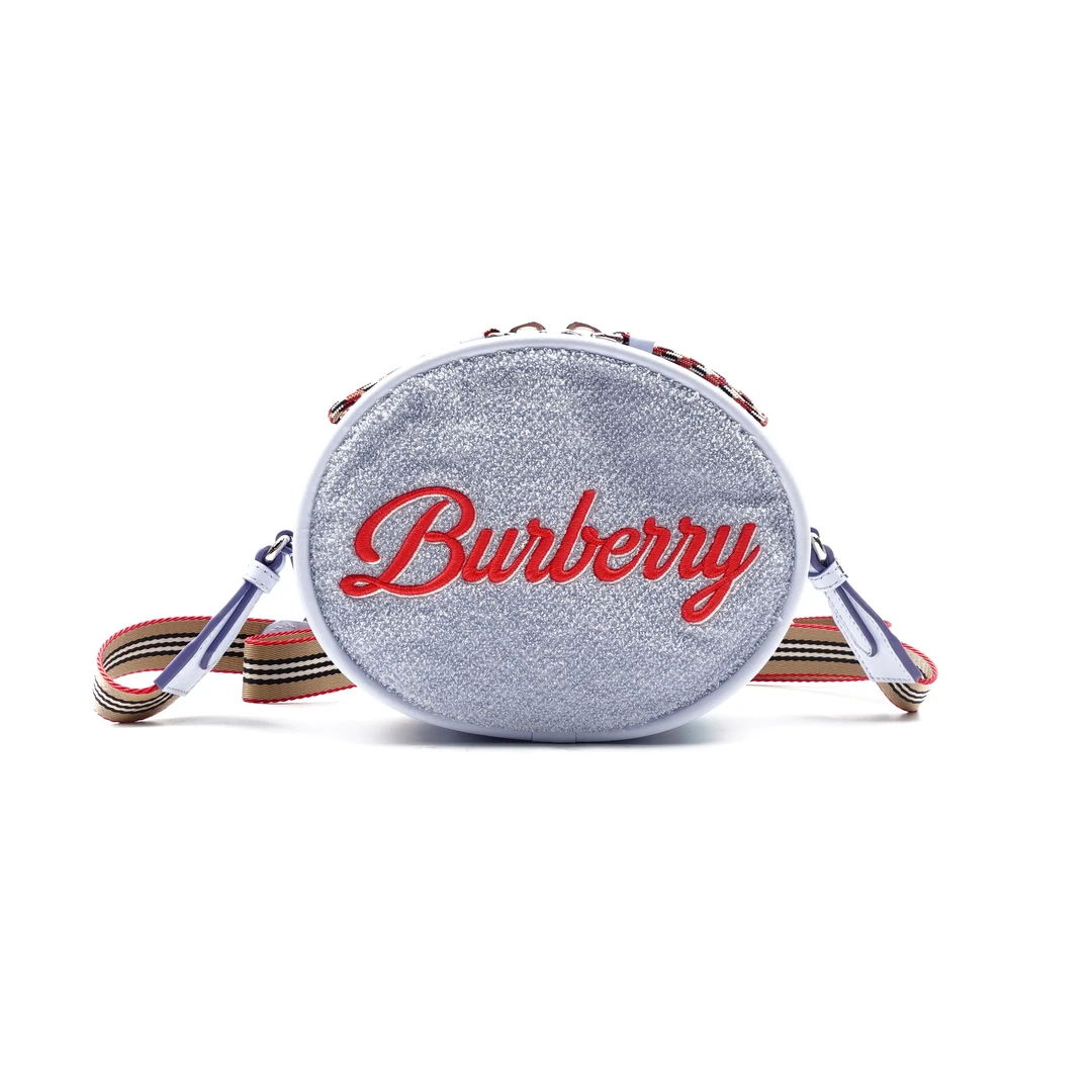 99新 BURBERRY/博柏利 蓝色织物单肩包/T10193299