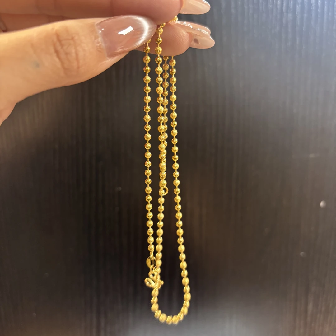 A14-1中缅贸易简约圆珠项链