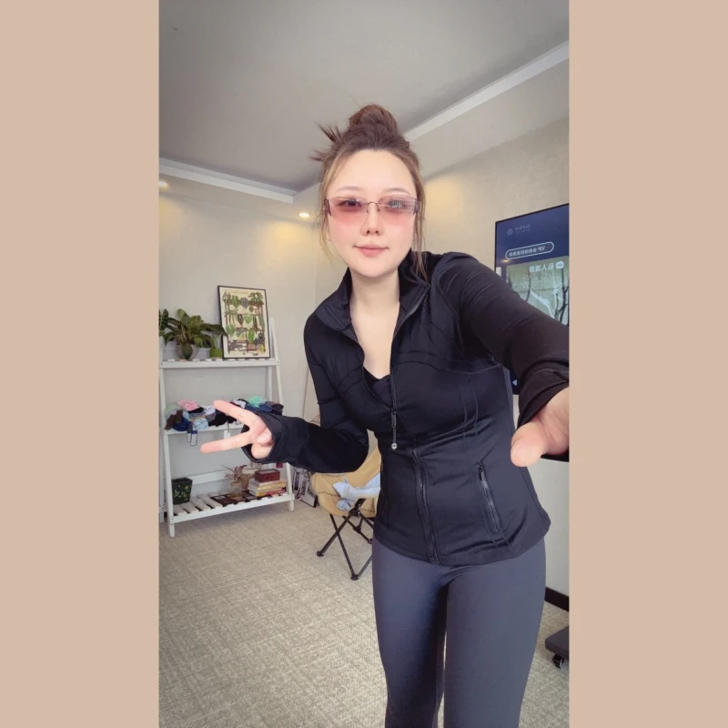 高版本•活动款 瑜伽服女裸感外套立领长袖跑步健身瑜伽运动上衣女