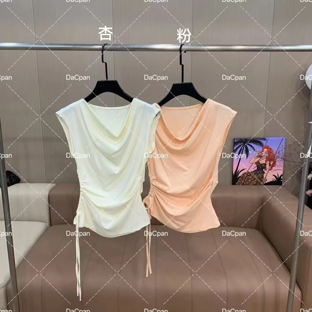 DACPAN-“法式告白”荡领收腰无袖上衣 2025/盼·PP 8280