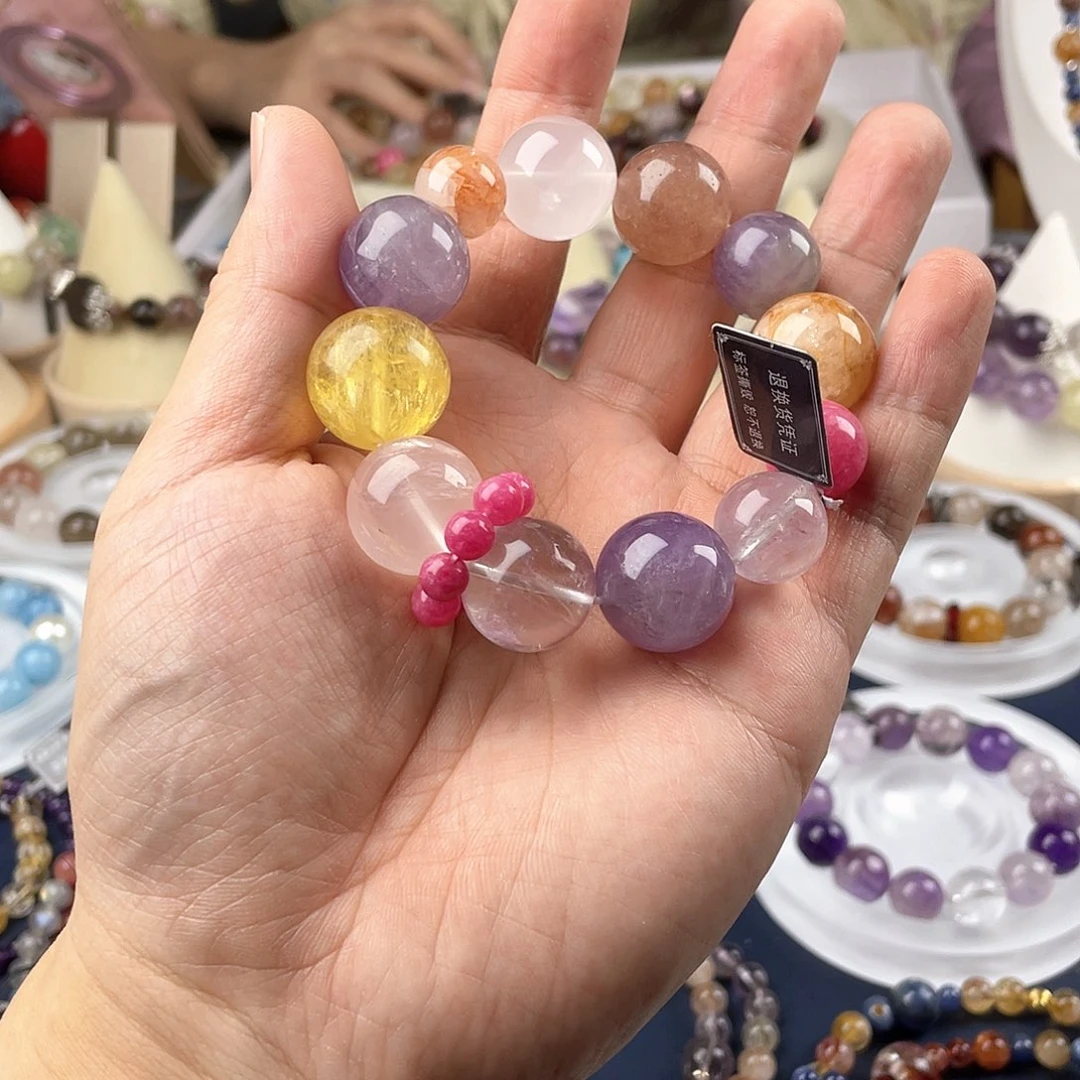 银S925镀金镶嵌手链水晶