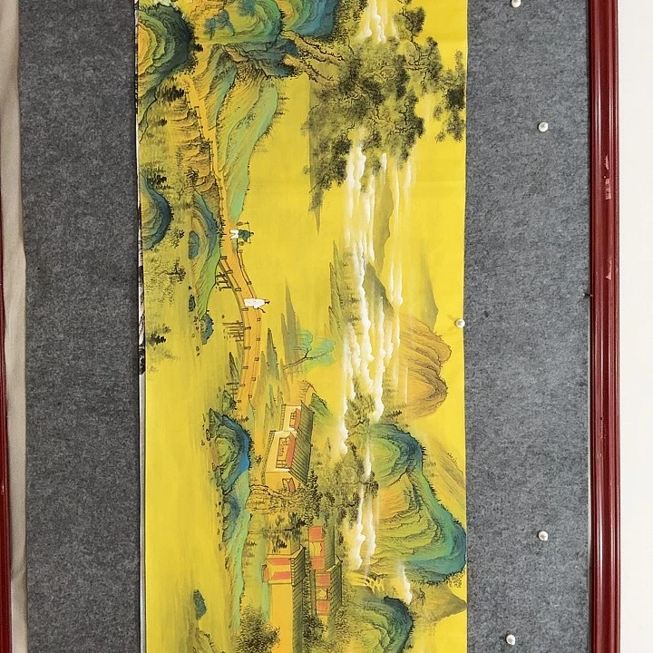 国画手绘国画访友图