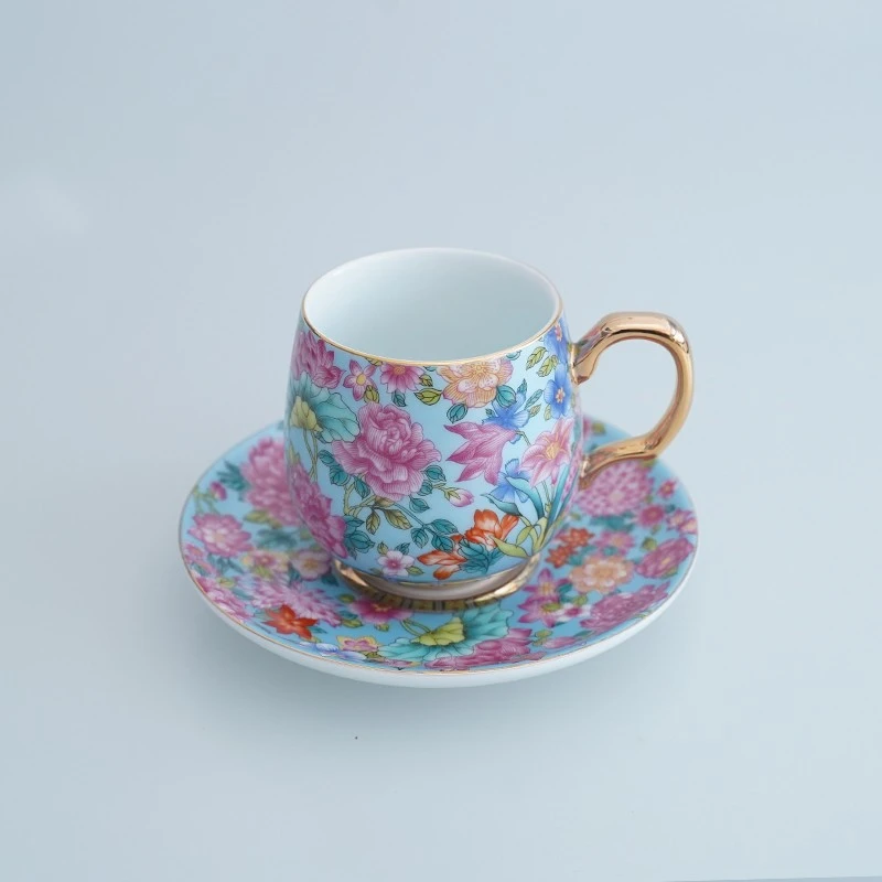 G1497-珐琅彩咖啡杯-蓝（无礼盒）JSY