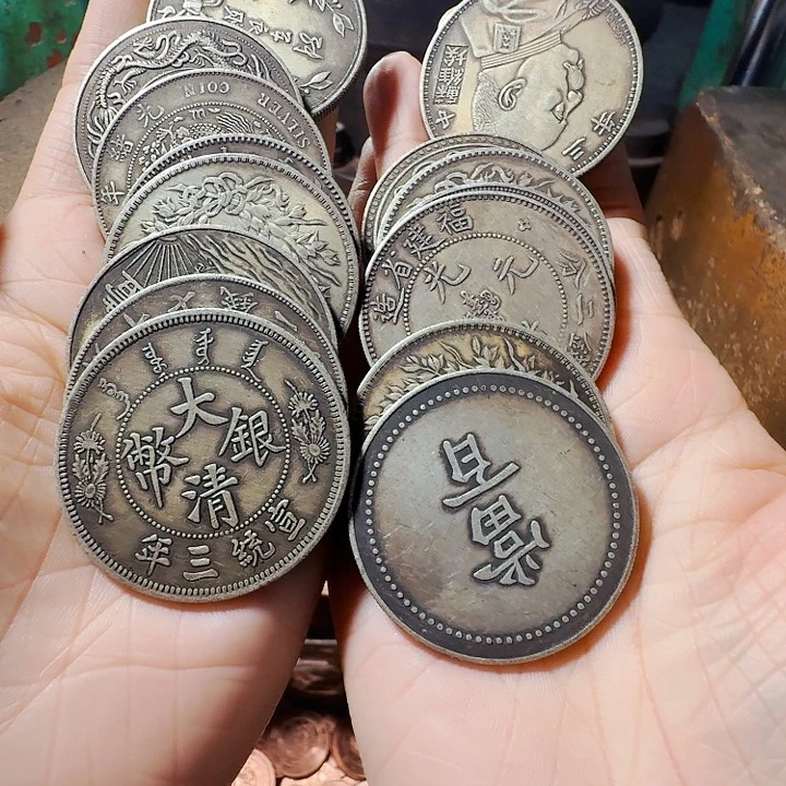 铜镀银做旧、10个随机发