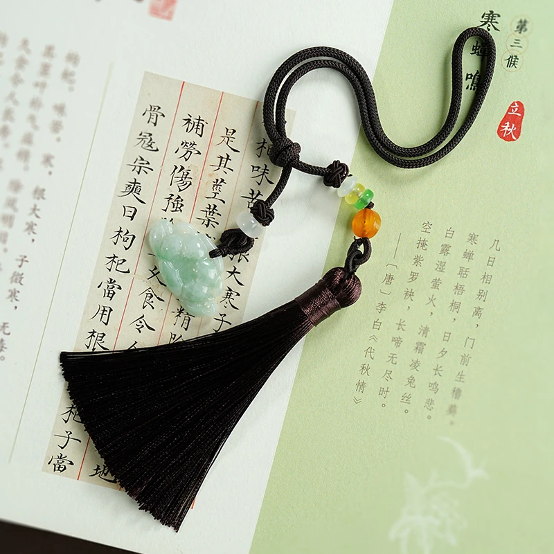 翡翠莲花包挂挂件拍一个发一个多样性发货穿绳-521758