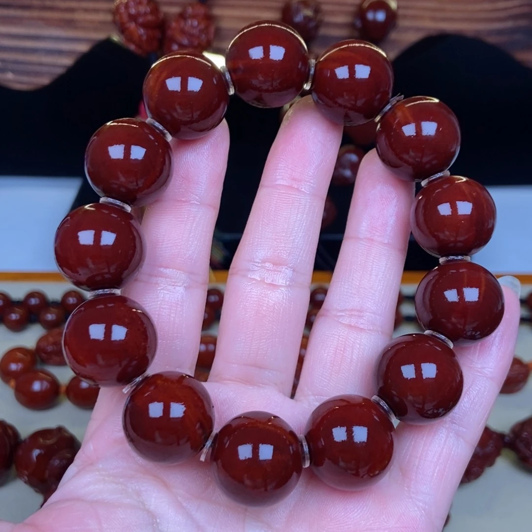 橄榄核吊坠正圆光珠