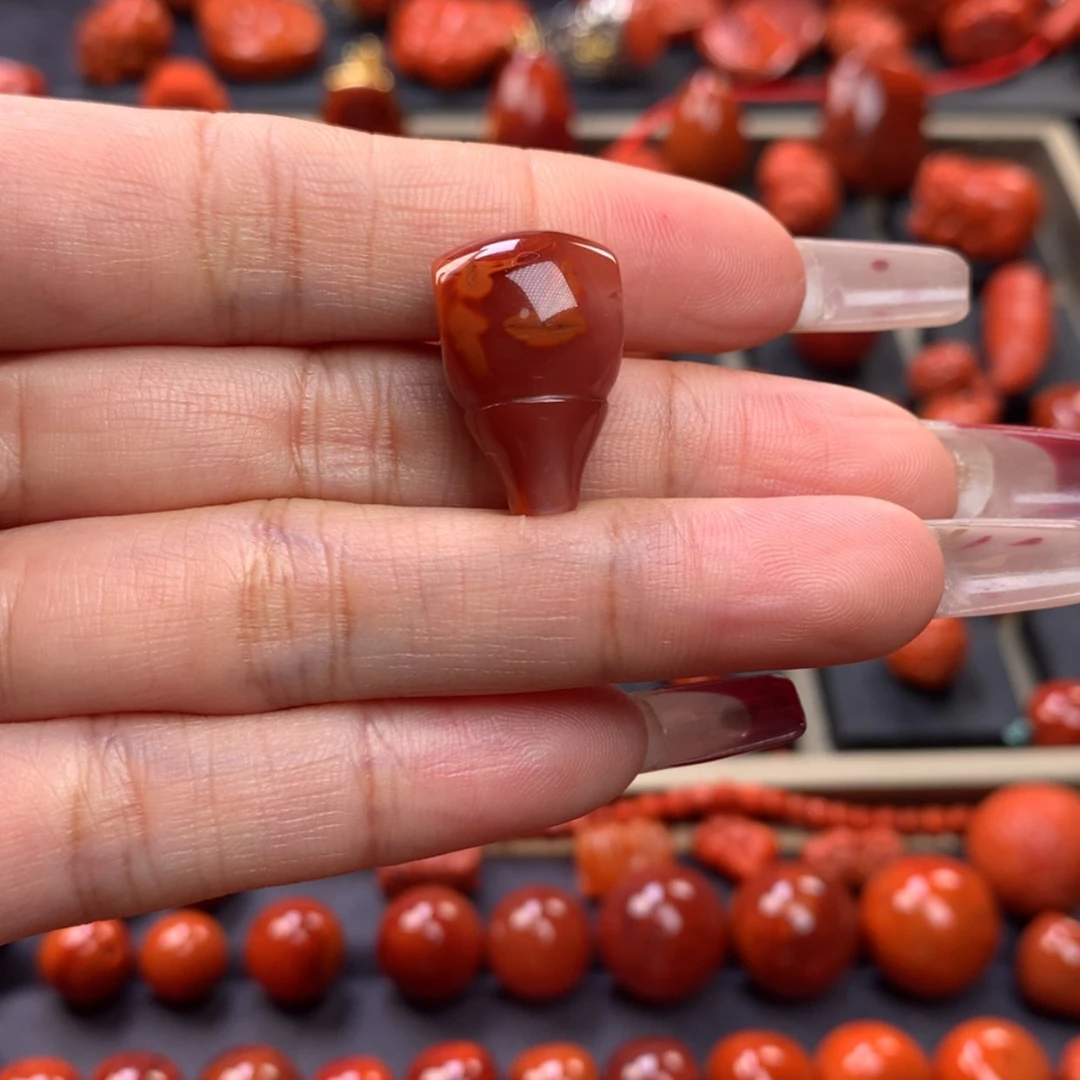 【闪购商品】南红玛瑙奶嘴三通12.6mm未镶嵌