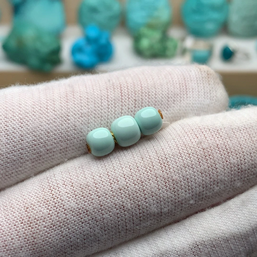 绿松石未镶嵌珠宝奇石6mm