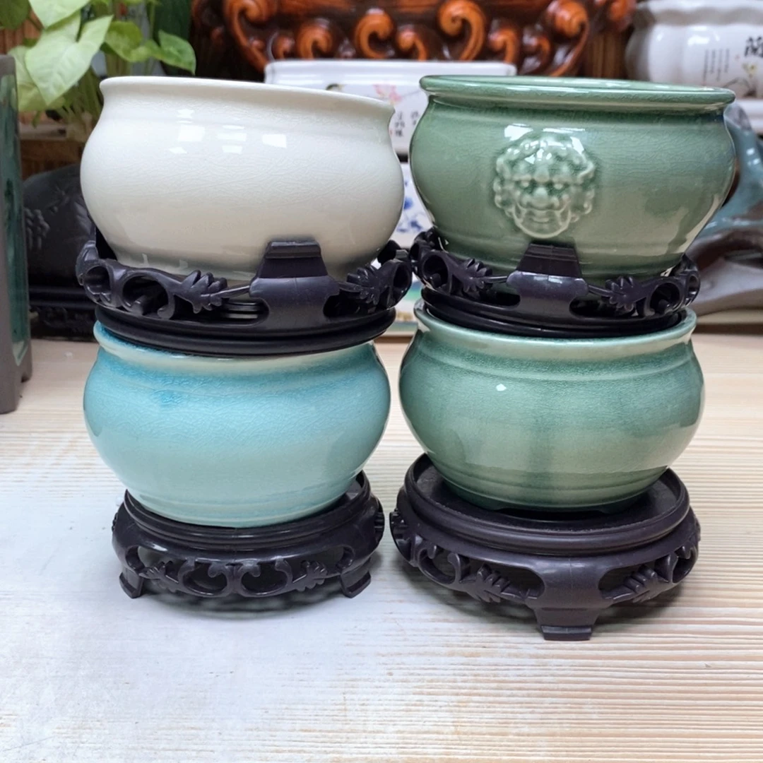 紫砂花盆陶瓷艺术花盆陶瓷