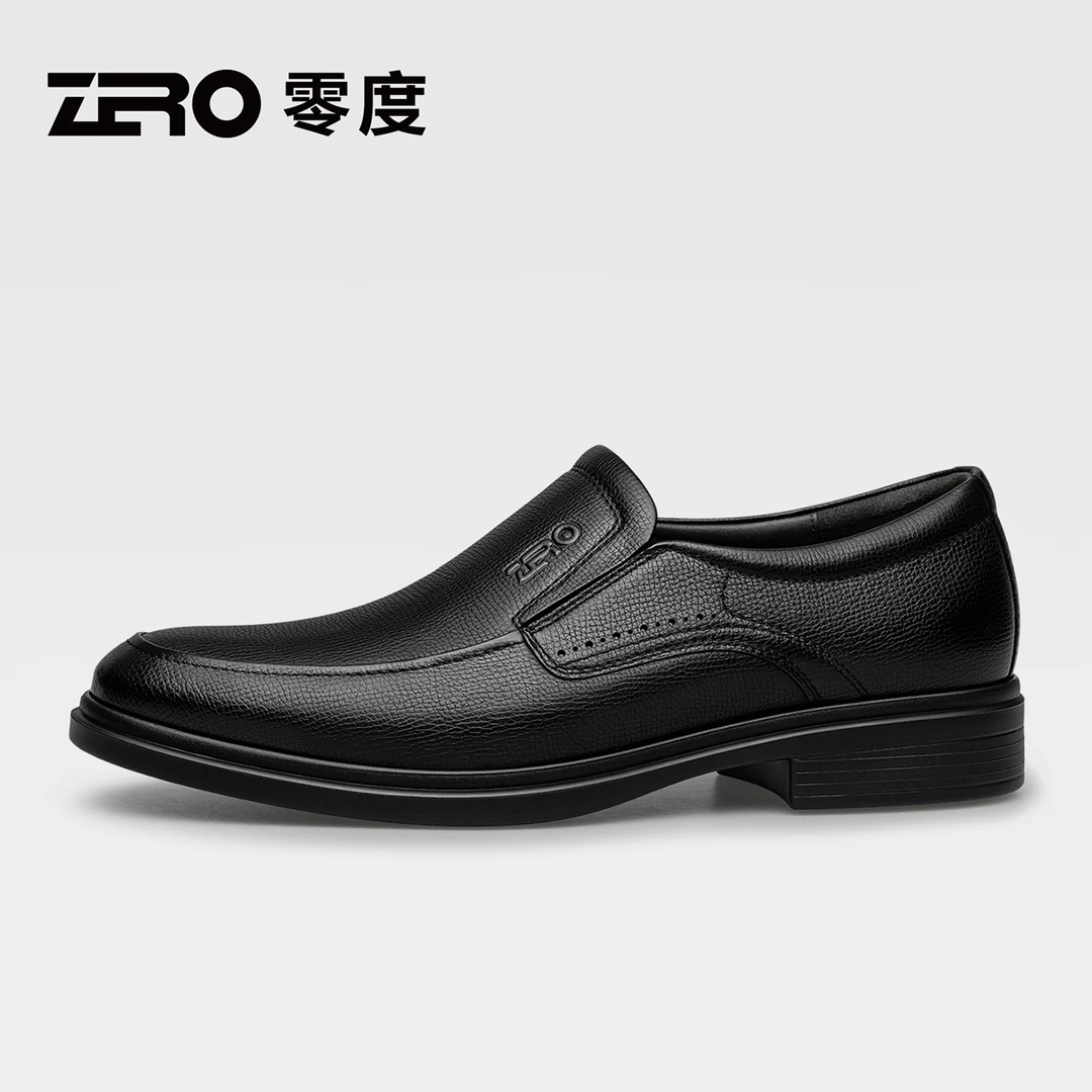ZRO零度透气百搭正装懒人鞋男款牛皮皮鞋秋季爸爸款休闲皮鞋53885
