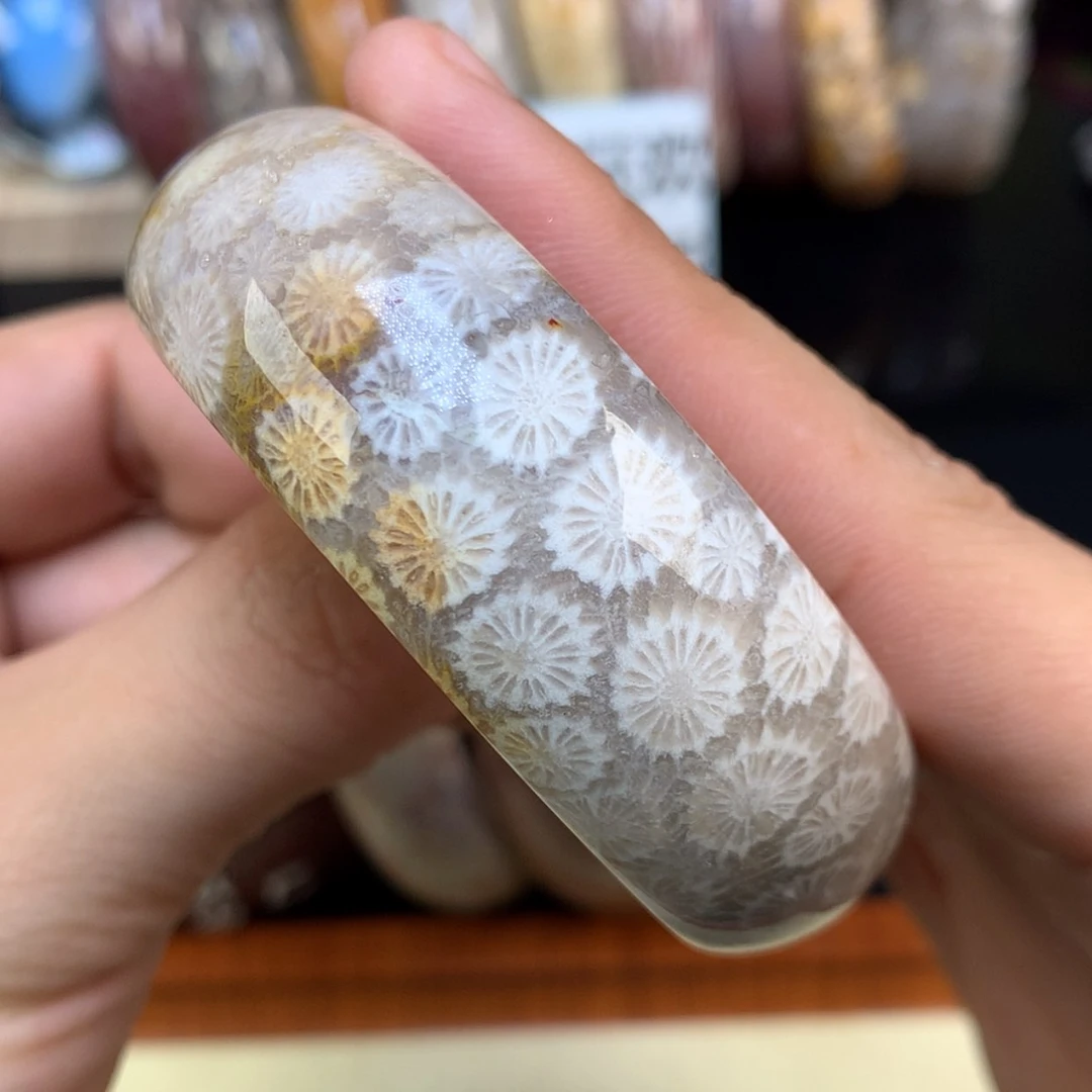 【闪购商品】颈饰未镶嵌硅化珊瑚（珊瑚玉）82号53圈双面大花