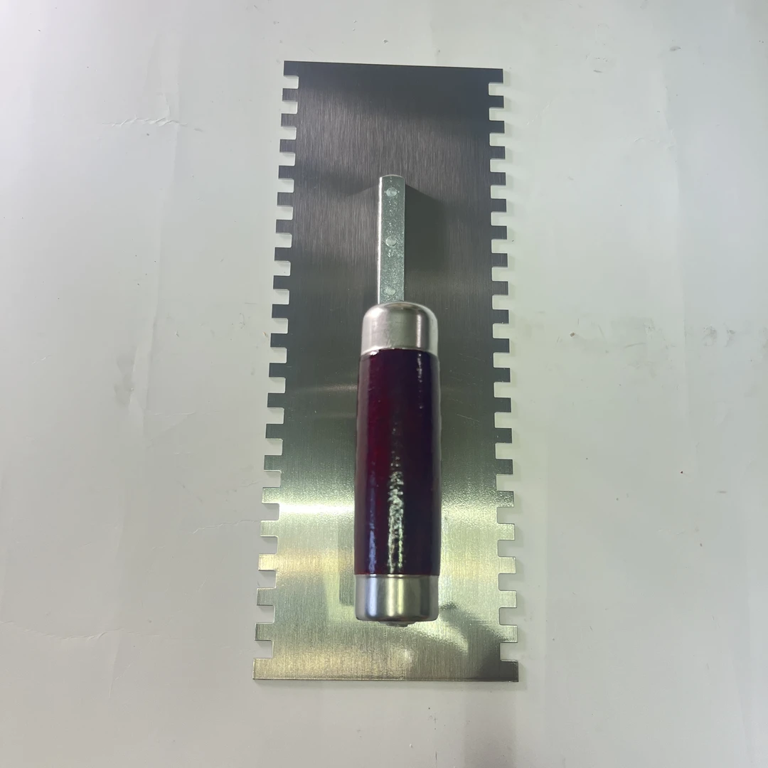 锰钢锯齿泥板铺贴瓷砖抹泥刀家用拉槽抹灰工具双面齿拉毛抹子