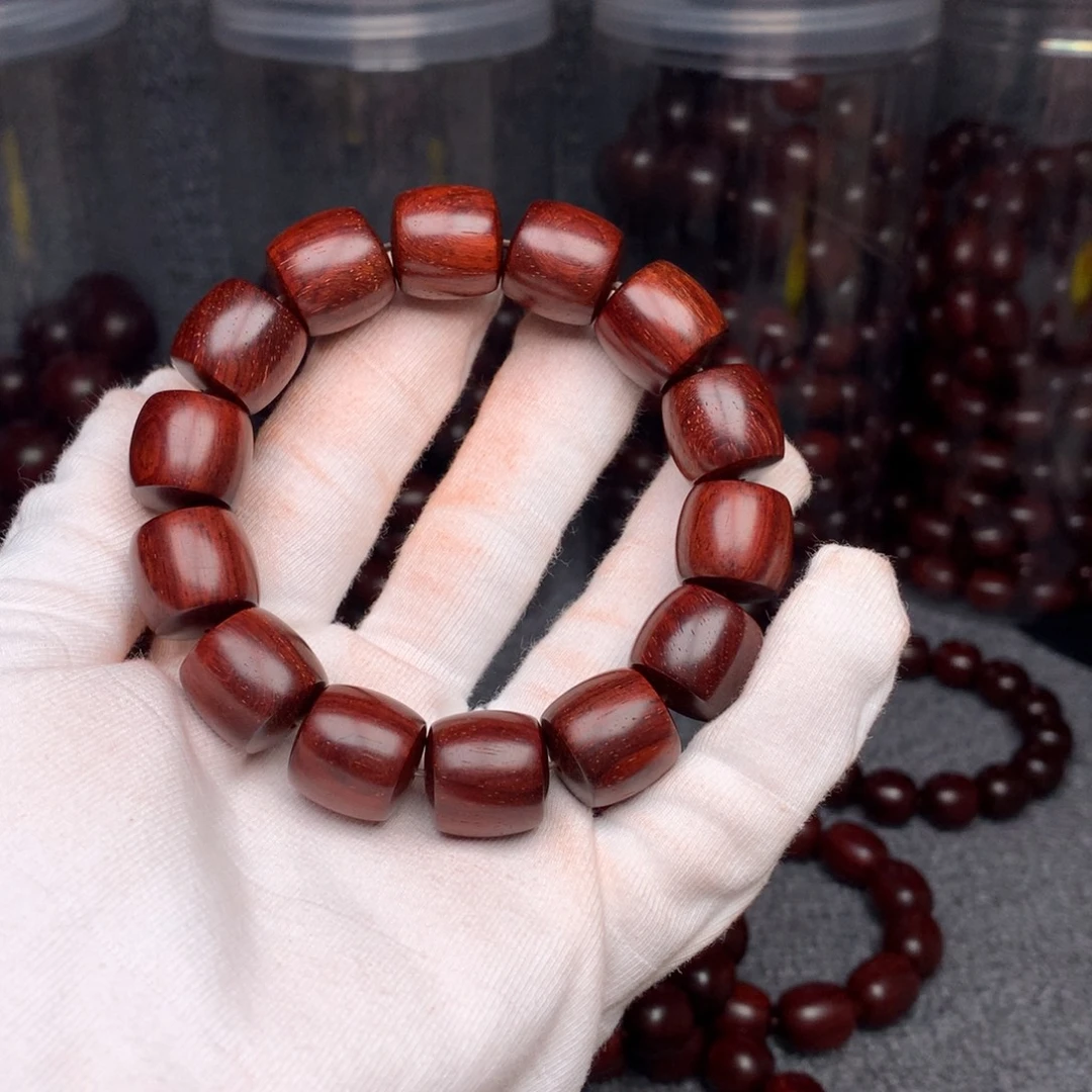 檀香紫檀（小叶紫檀）手串/手链印度小叶紫檀原汁原味15直切珠