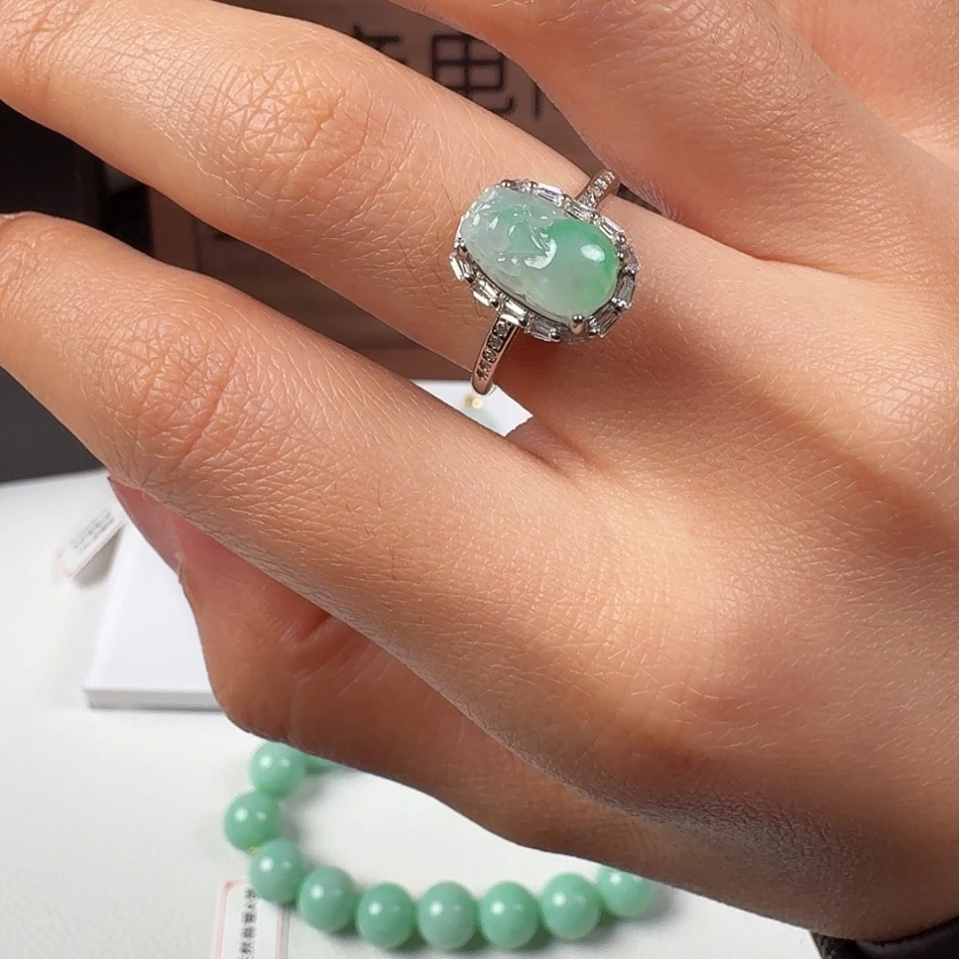 翡翠银S925镶嵌颈饰