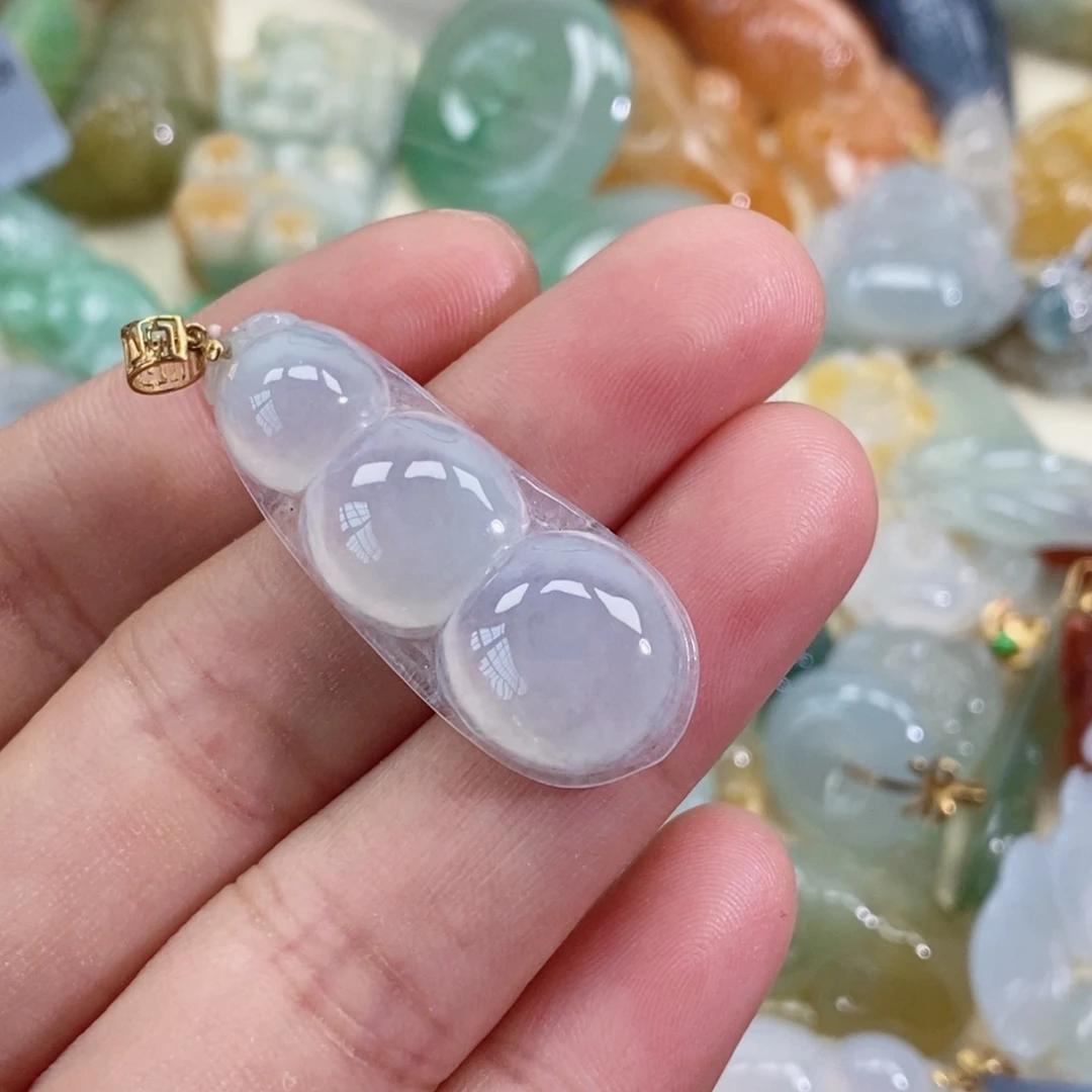 翡翠18K金镶嵌颈饰88680