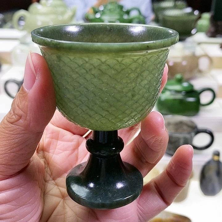 未镶嵌和田玉挂件茶杯70m l