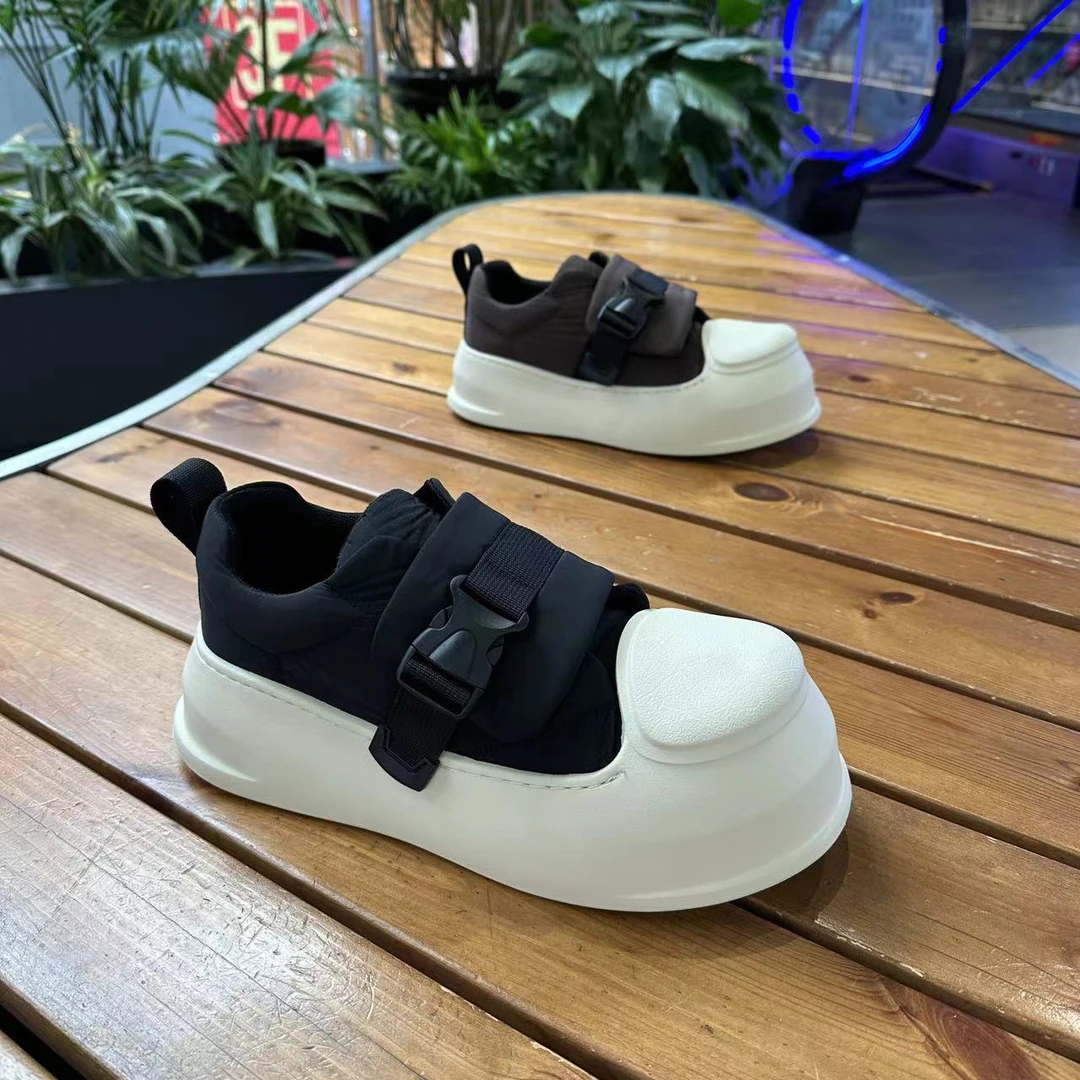 （棉鞋）25818保暖透气包裹性增高男休闲鞋板鞋图案中帮车缝线低帮