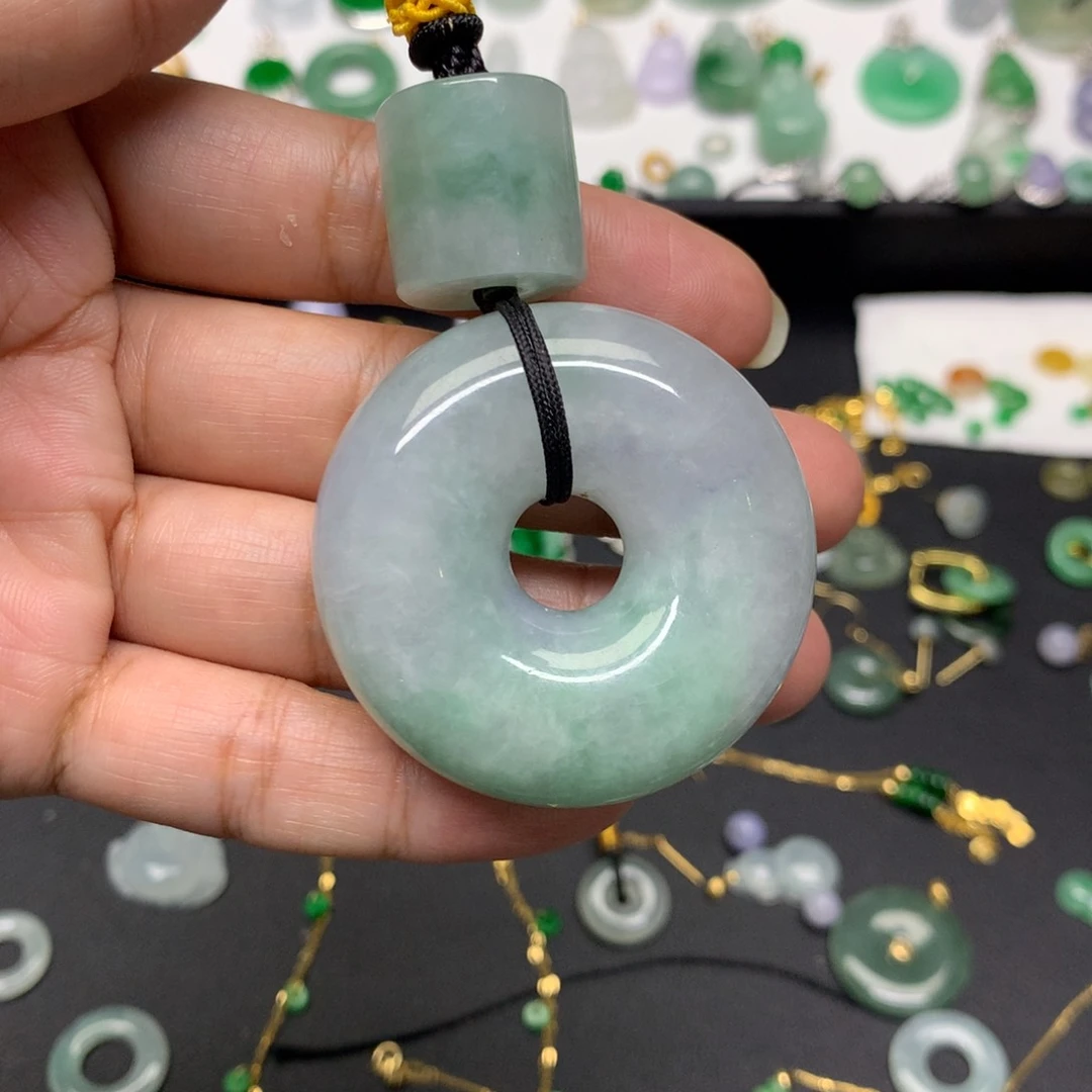 吊坠(不含链)未镶嵌翡翠爱*有纹裂