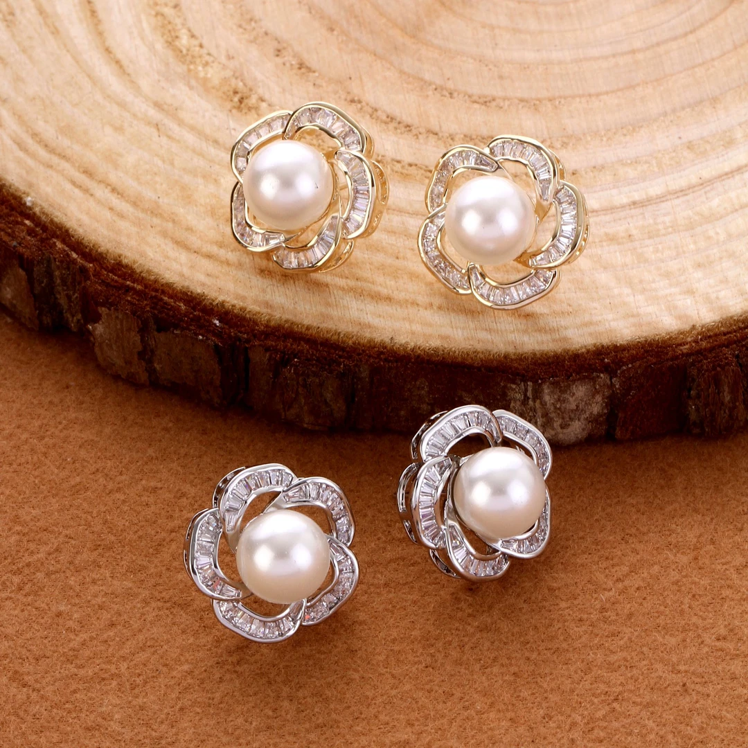 【KEFAN珂梵】轻奢风小巧时尚白色女优雅复古耳钉