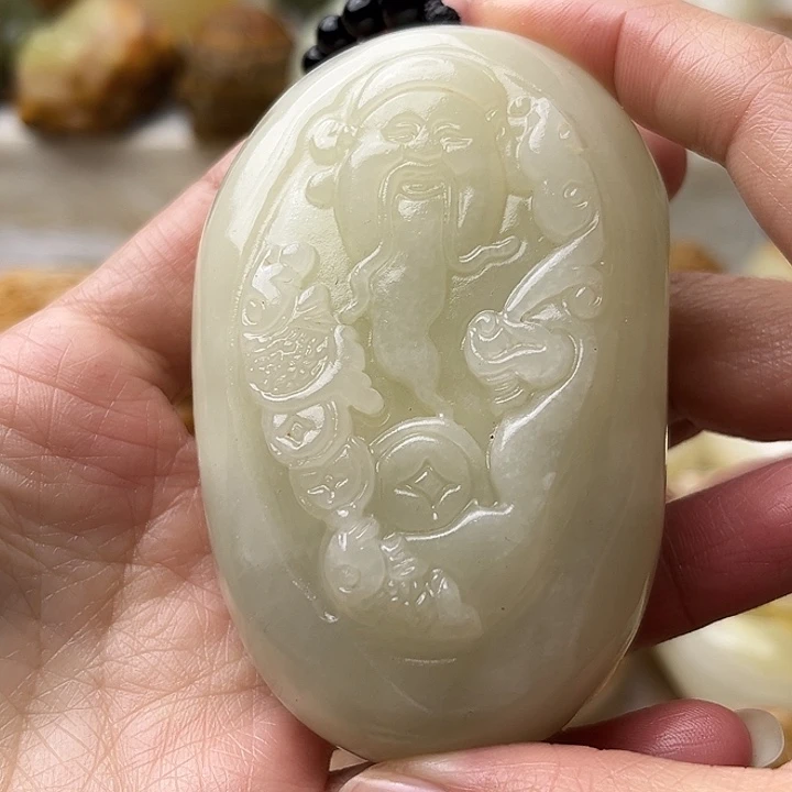 石材古青石不退换财神