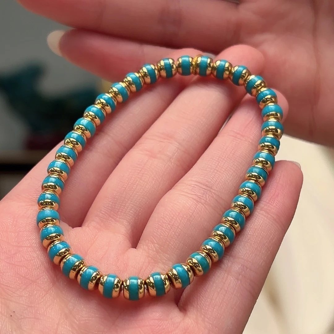 绿松石18K金镶嵌颈饰