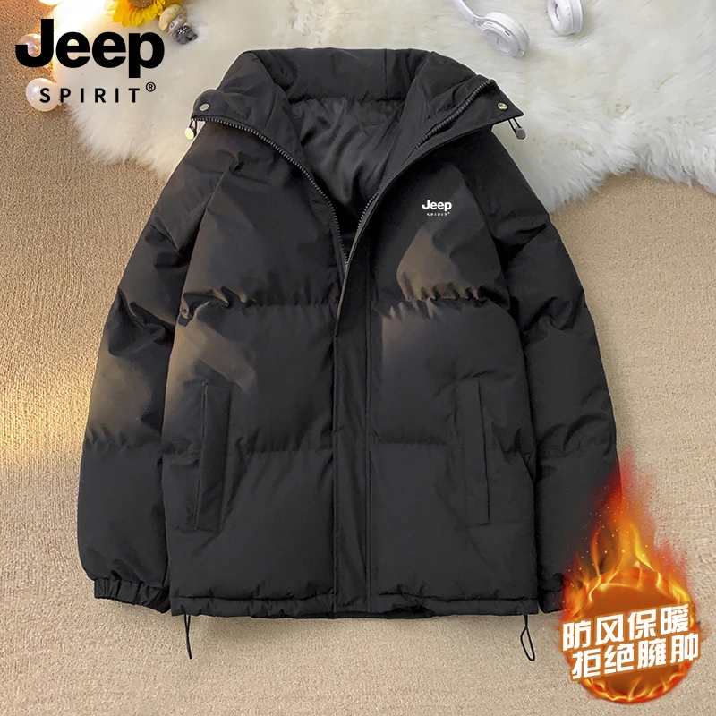 JEEPSPIRIT吉普棉衣男冬季情侣加厚外套2025年新款面包服棉服男女