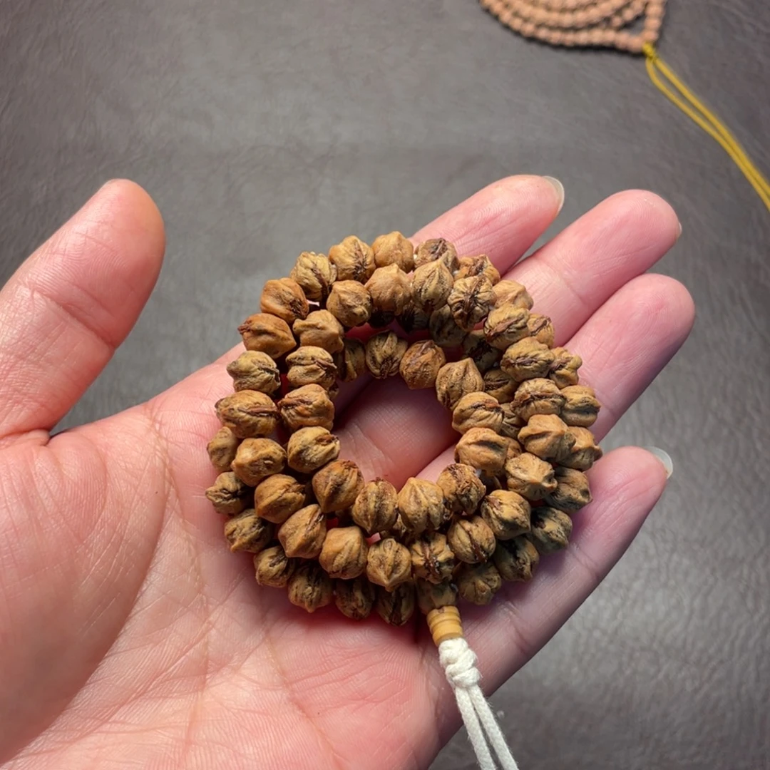 柏香籽/百香籽吊坠双圈红牙横打8mm