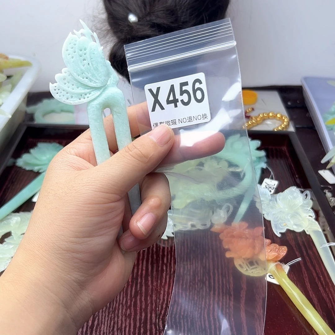 蛇纹石玉合金发饰极**氧