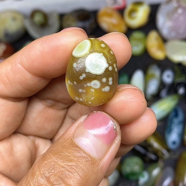 花眼玛瑙饰品奇石无孔