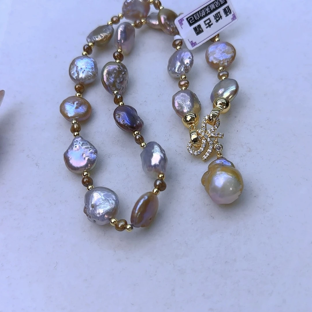 未镶嵌项链定制843淡水珍珠A*暖