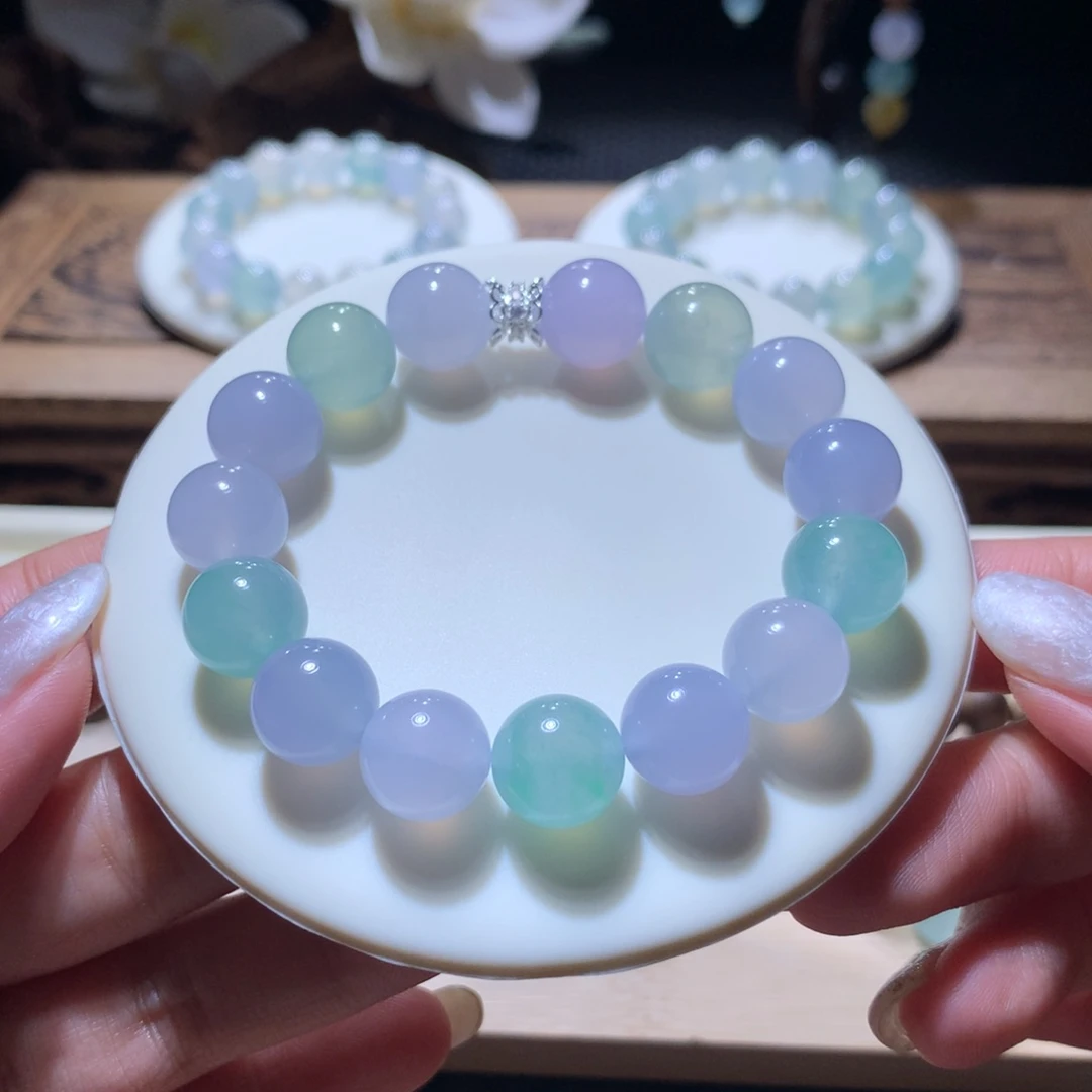 散珠翡翠春彩满串