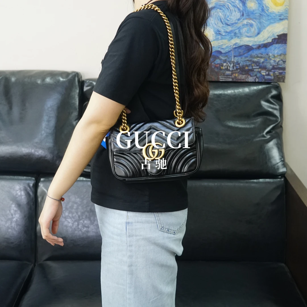 95新 GUCCI/古驰 黑金马蒙/AR05229732/9732