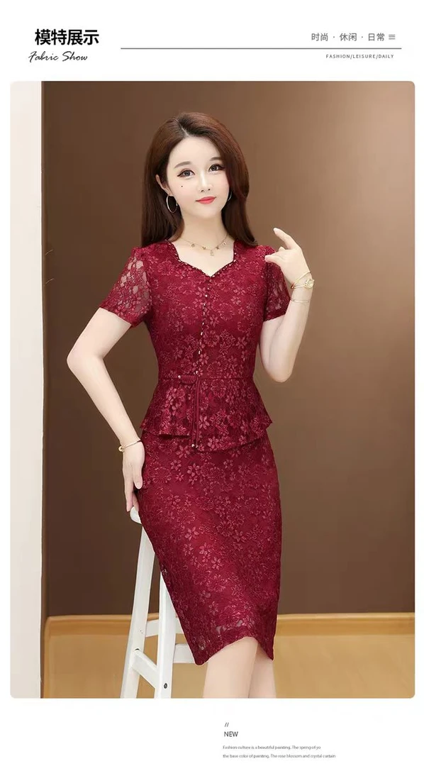 梦珍妮2025夏季新款时尚气质显瘦高贵连衣裙收腰假二件套喜婆婆