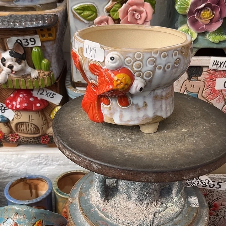 粗陶材质多肉花盆