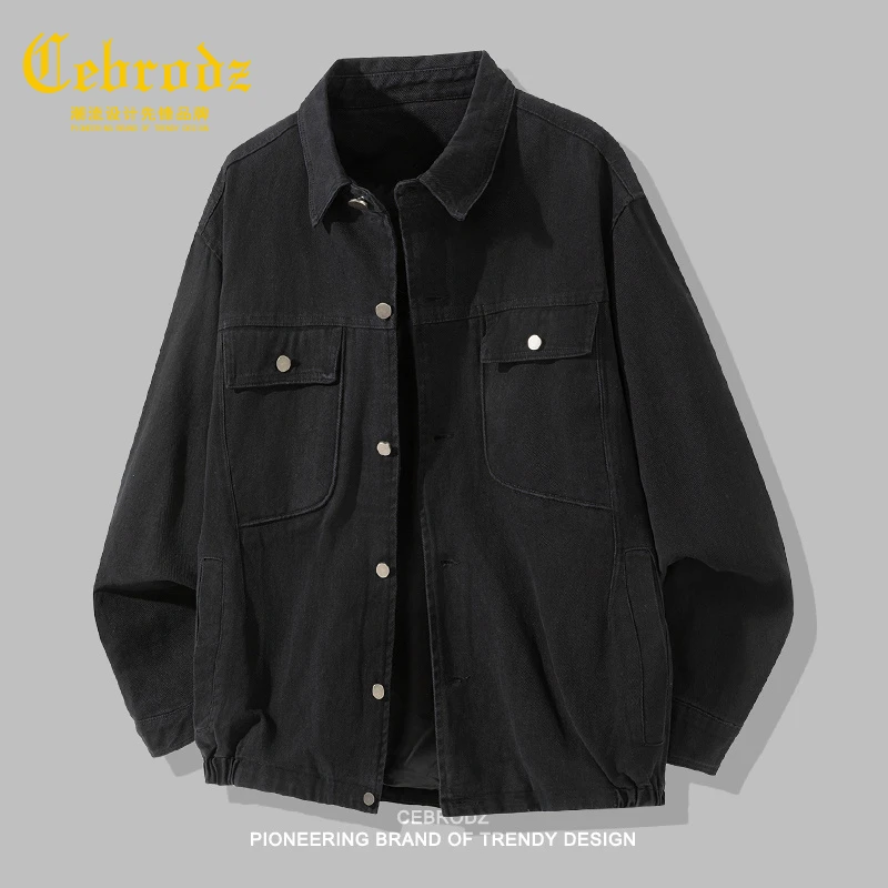 法国Cebrodz秋冬美式复古宽松休闲夹克男士青年机车工装外套百搭