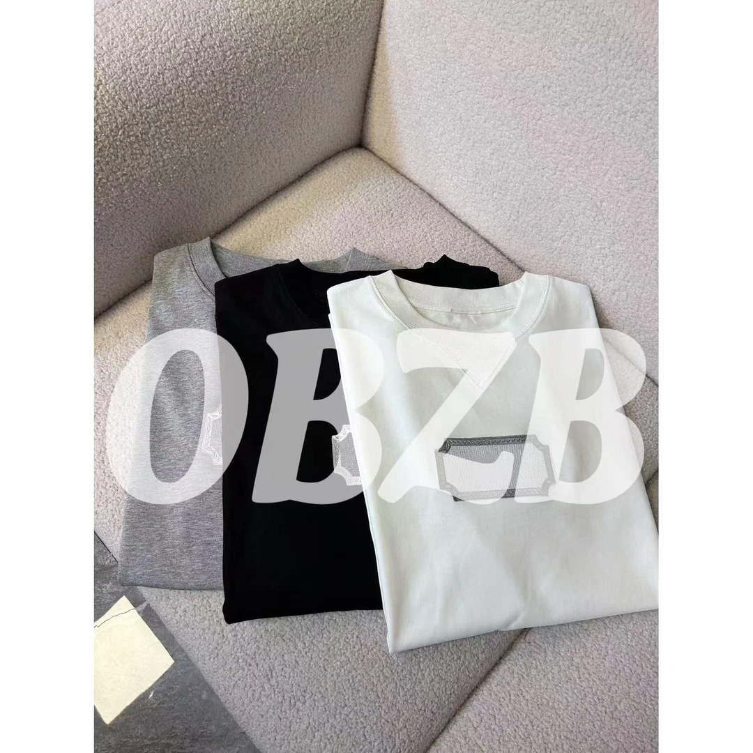 OBZB【D男女同款短袖】三色潮流舒适百搭内搭外穿新款男女同款3001