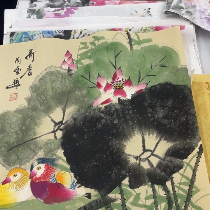 国画宣纸纯手绘国画