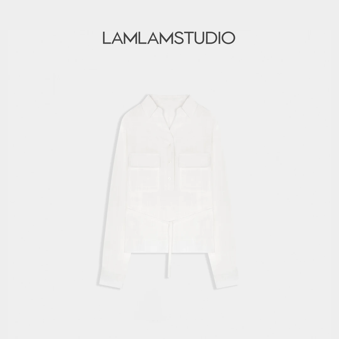 “清雅简意”外套上衣白色时尚收腰设计感 张一琳 L251041T