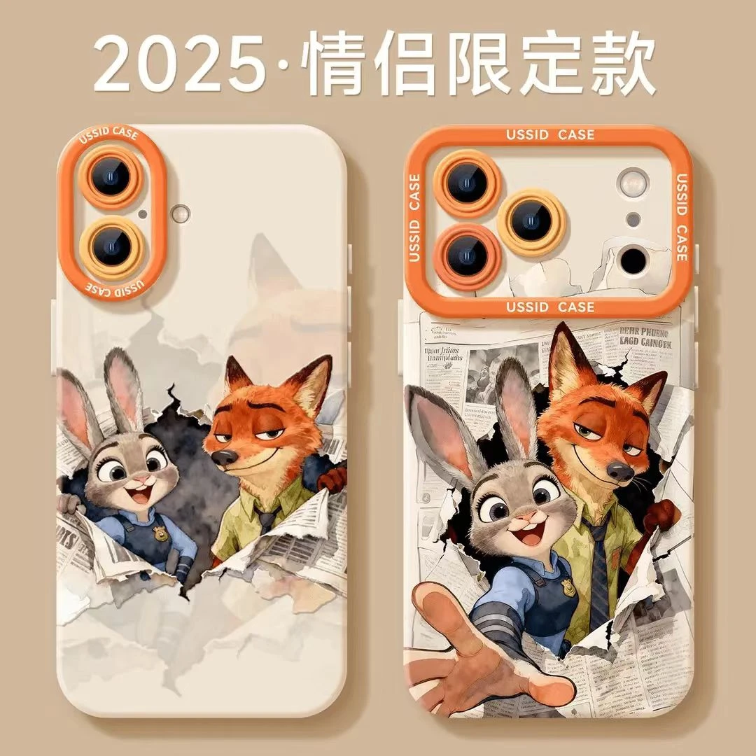 疯狂动物城尼克朱迪适用iphone17Promax苹果15手机壳14情侣13防摔