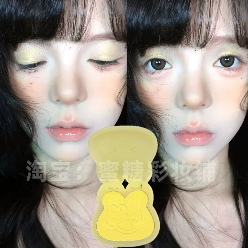 夏日清爽柠檬黄！柠萌小兔多用粉自然细腻丝滑显色持妆平价彩妆
