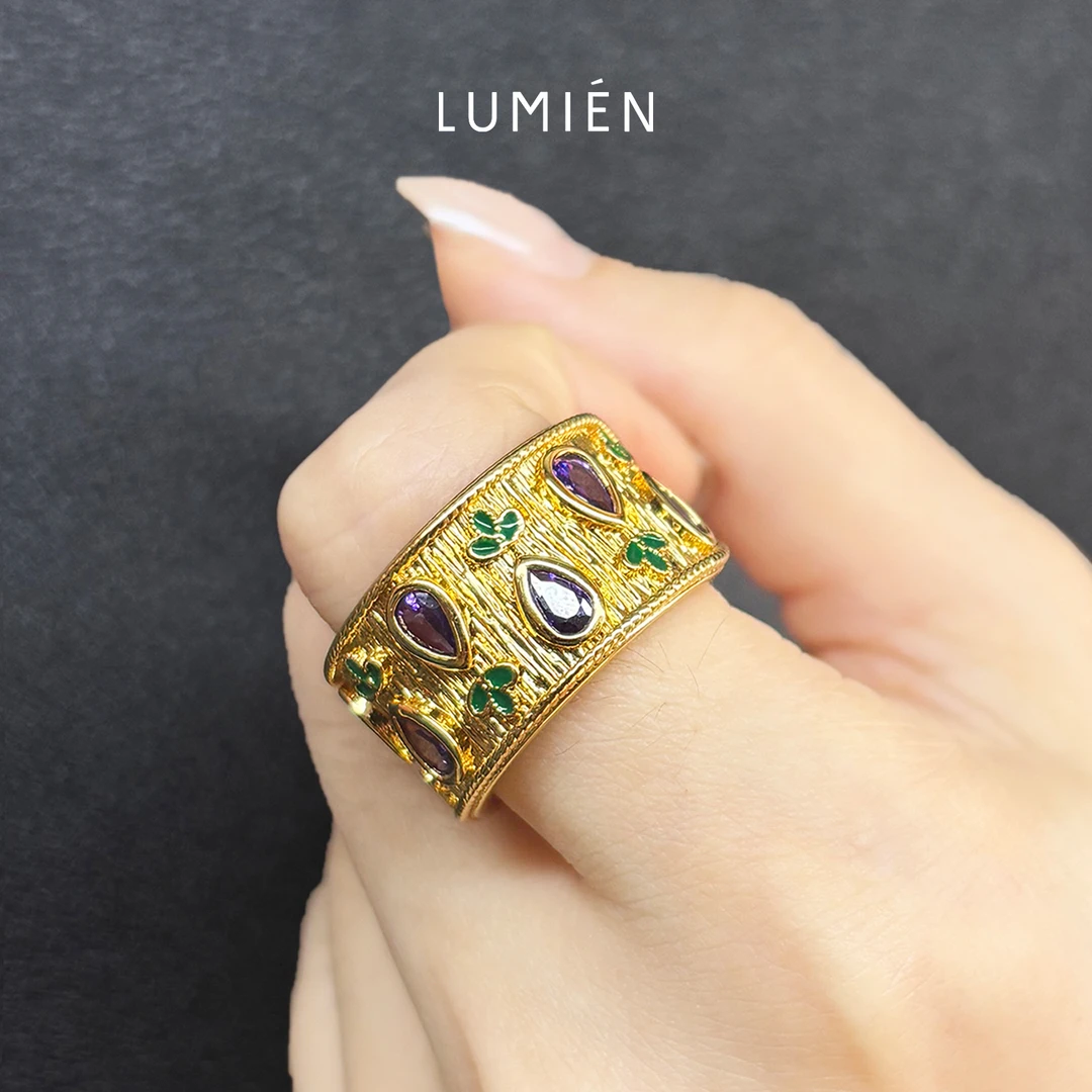 铜合金珐琅戒指 【LUMIEN】气质高级感戒指女LX5HAA071