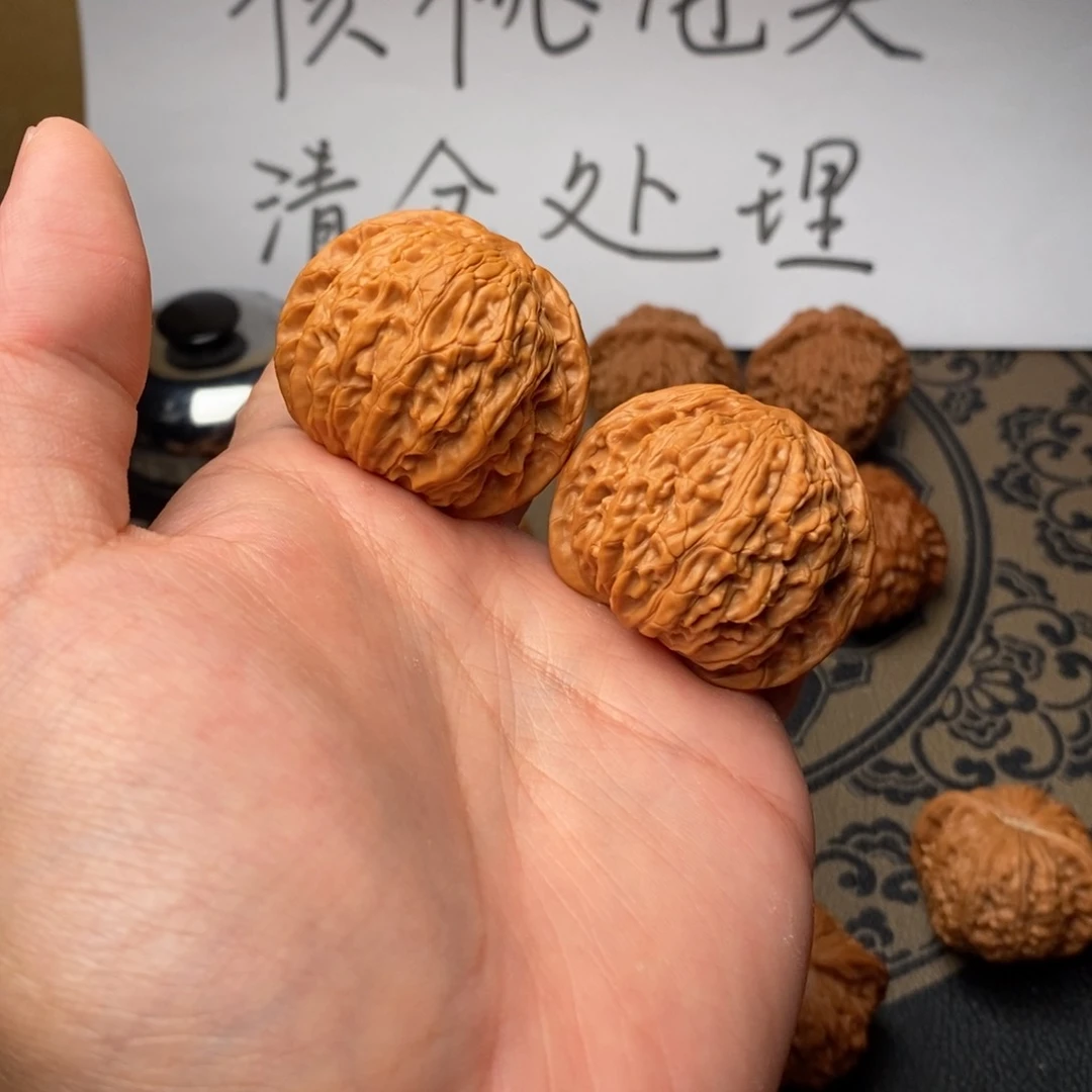 文玩核桃吊坠熊*人磨盘41