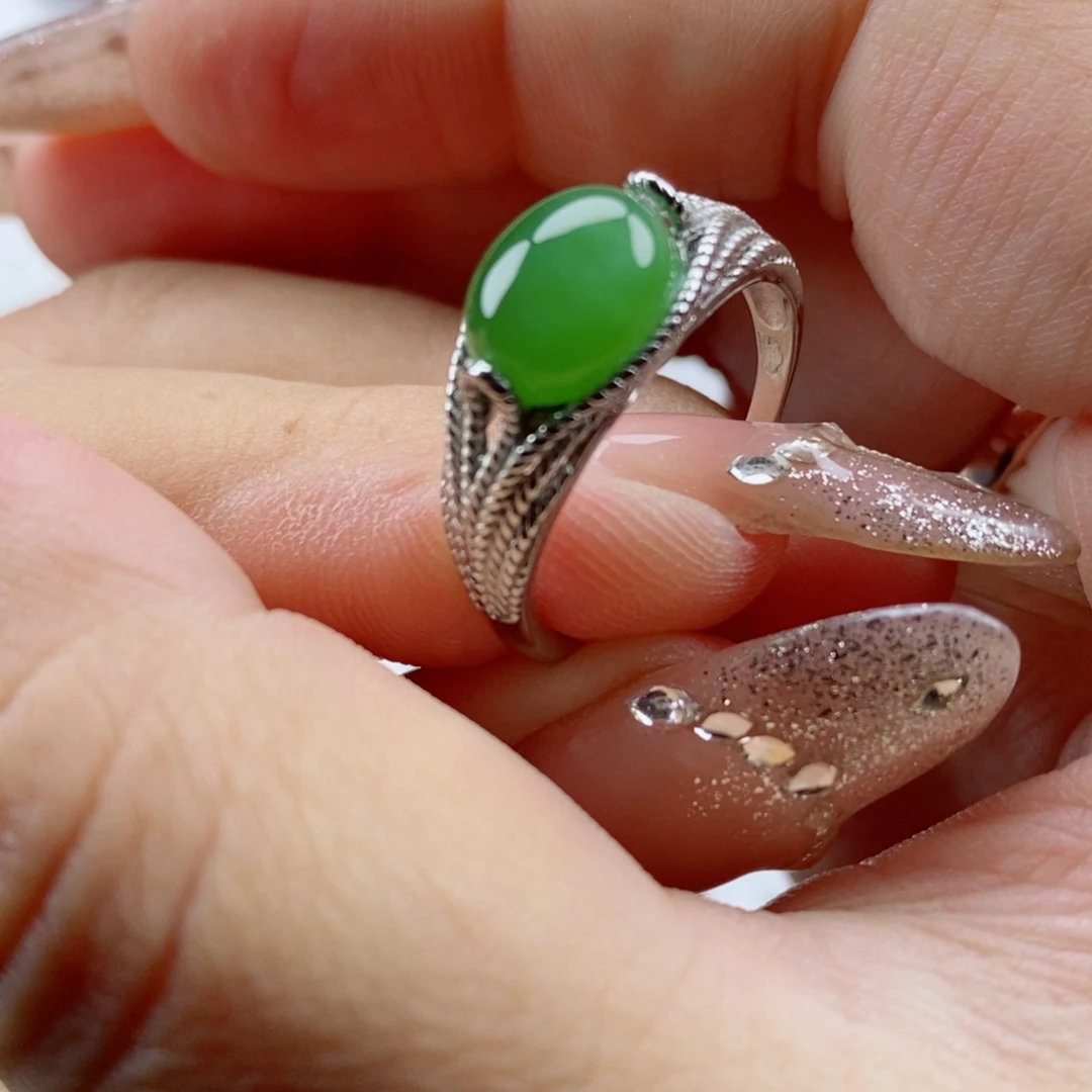 和田玉（碧玉）戒指未镶嵌