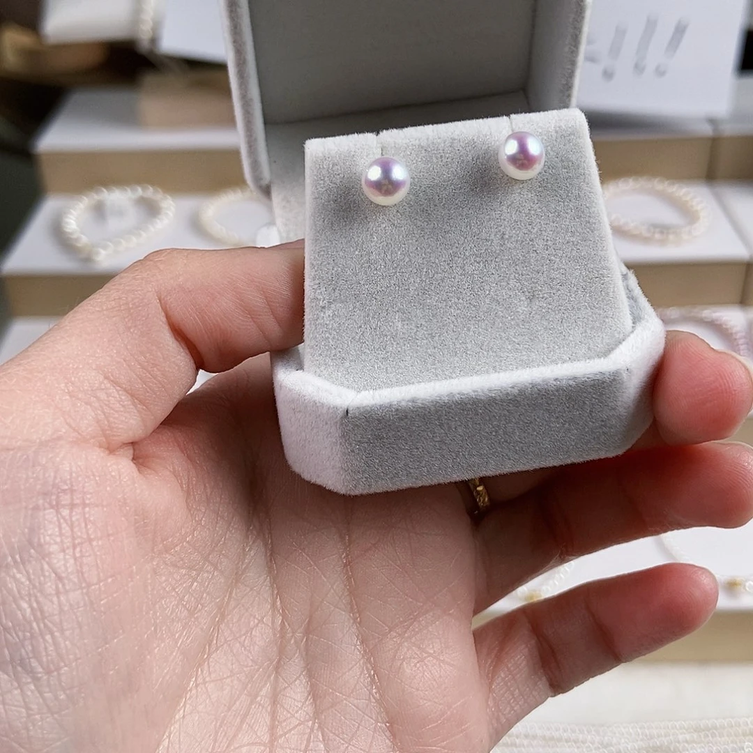 淡水珍珠耳饰银S925镶嵌