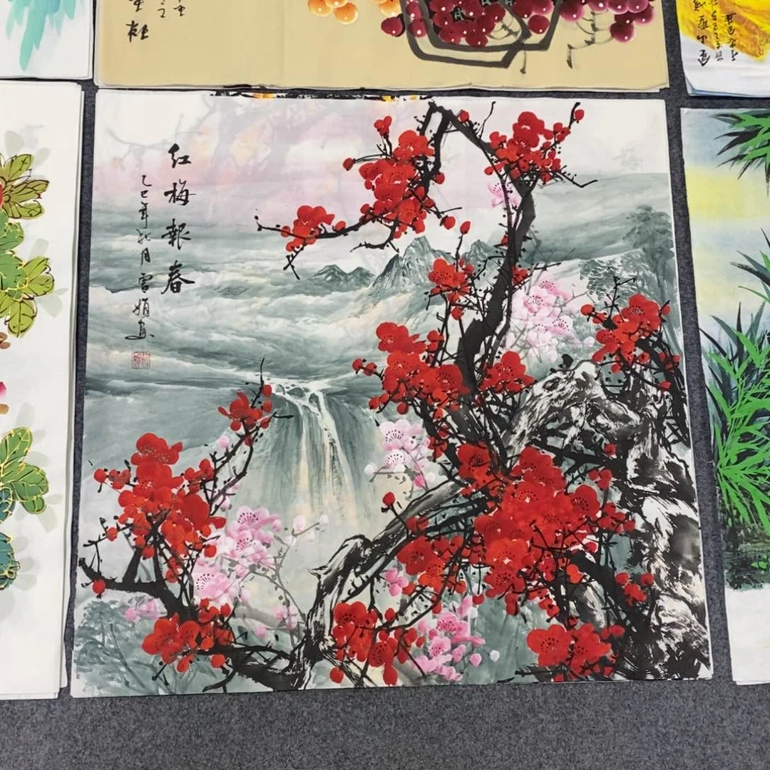 国画尺寸70✖️70斗方精品手绘画